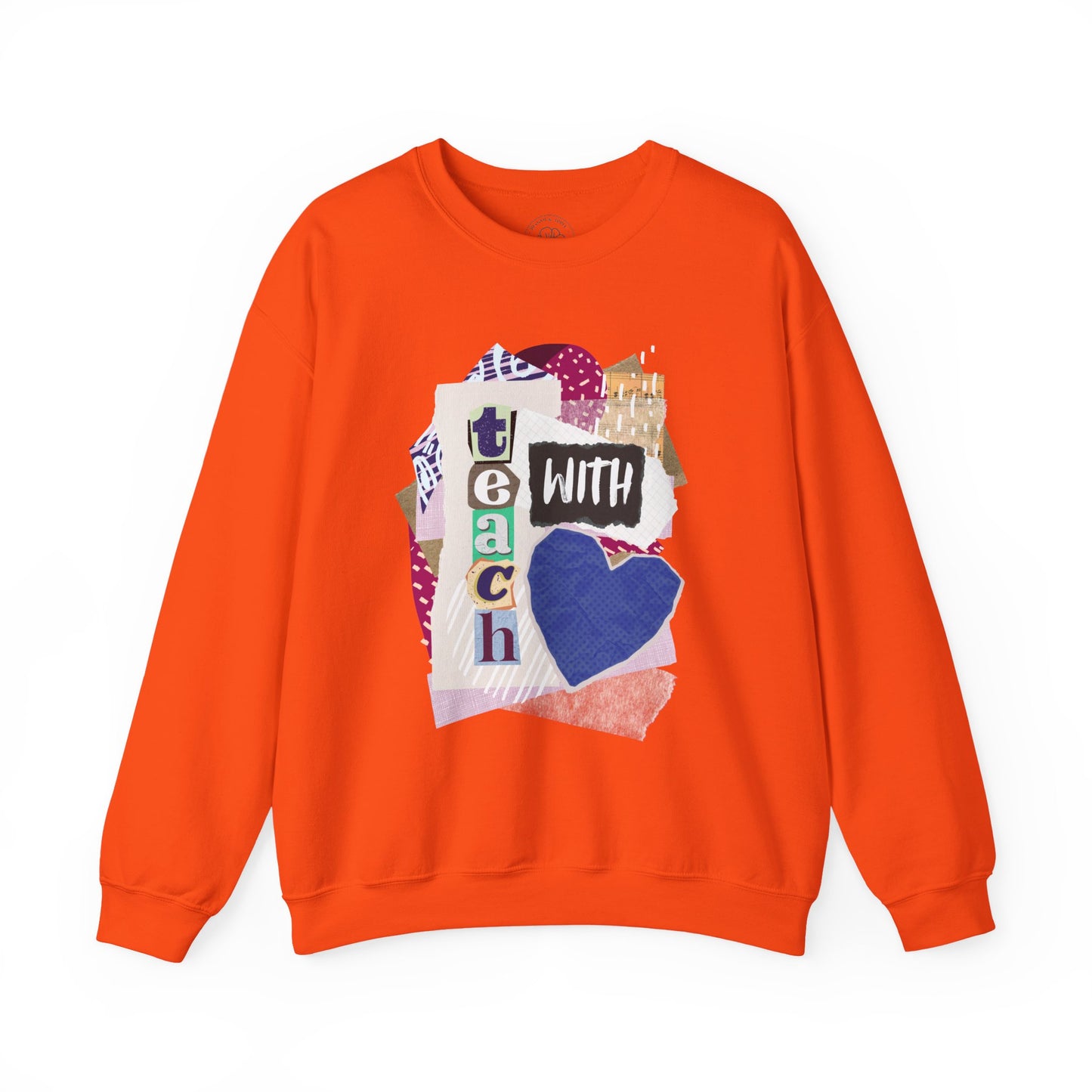 Blue Teach with Love Crewneck Sweatshirt