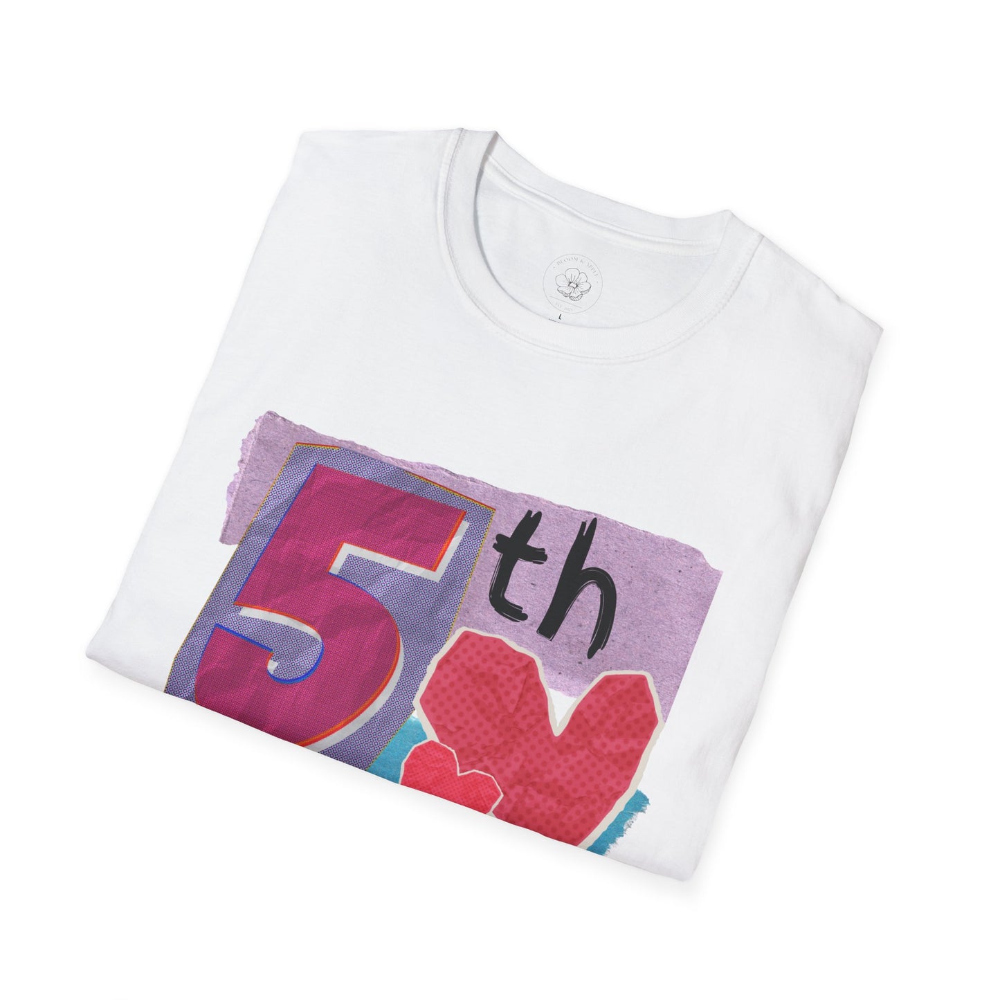 Grade Level Graphic Collage T-Shirt - 5th Grade