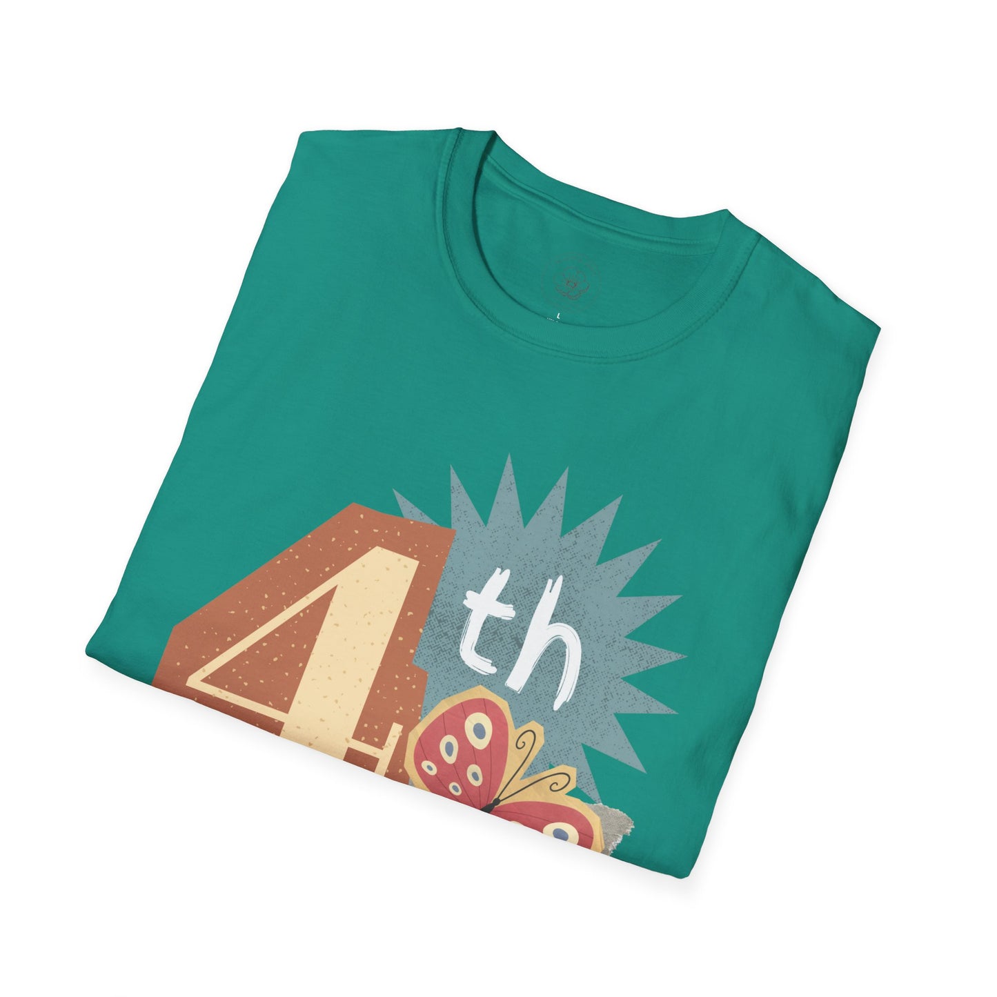Grade Level Graphic Collage T-Shirt - 4th Grade