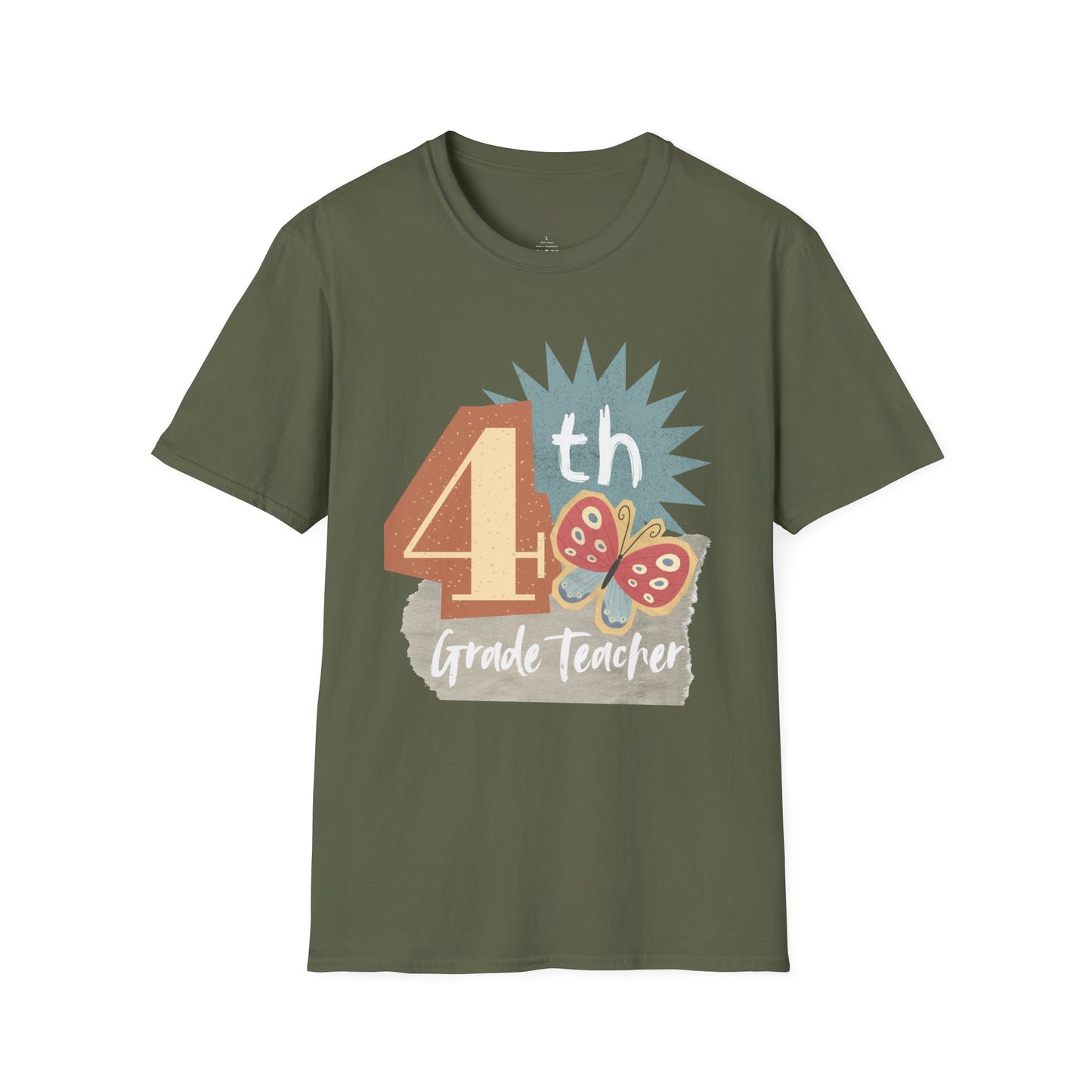 Grade Level Graphic Collage T-Shirt - 4th Grade