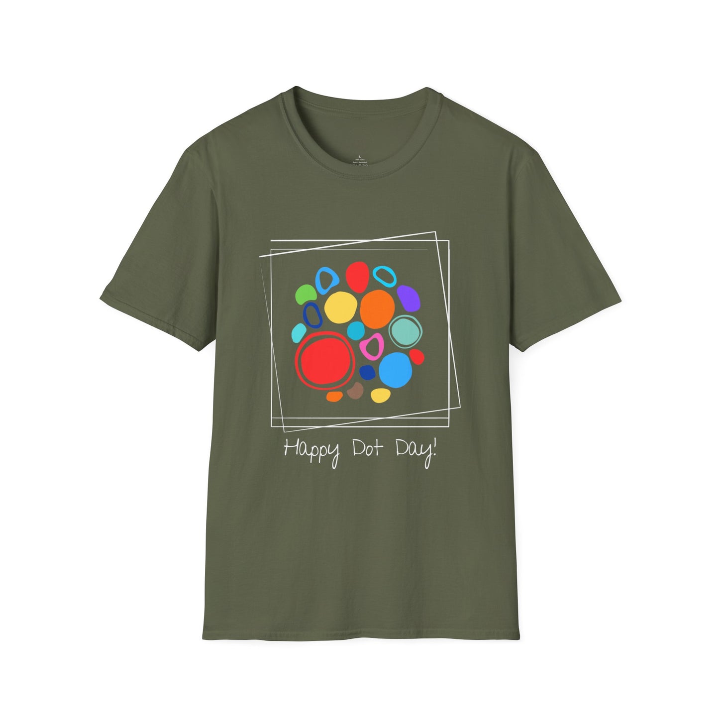 White Framed Dot Day T-Shirt - Unisex