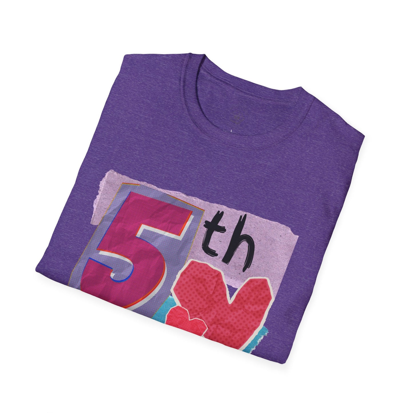 Grade Level Graphic Collage T-Shirt - 5th Grade