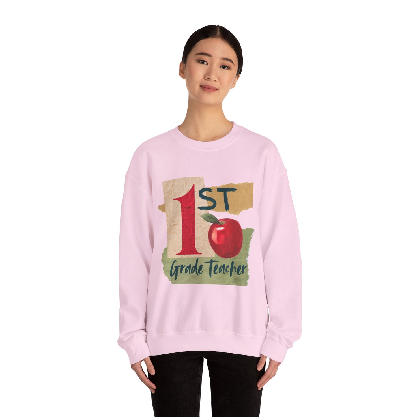 Grade Level Collage Crewneck Sweatshirt: 1st Grade