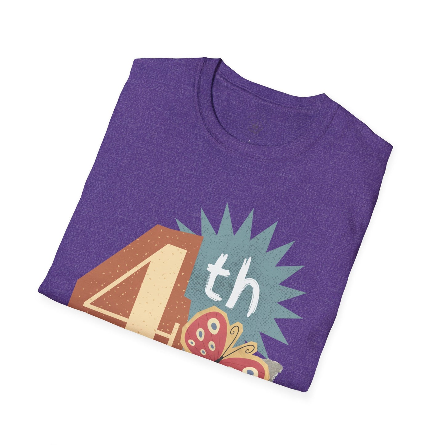 Grade Level Graphic Collage T-Shirt - 4th Grade